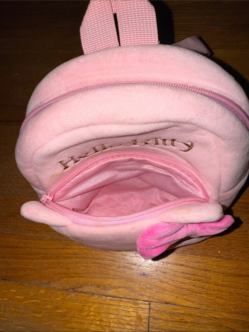 Hello Kitty Light Pink Plush Mini Backpack with Pink Bow